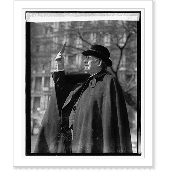 Historic Print, Wm. J. Bryan viewing eclipse of sun, 1/24/25, 18" x 24"