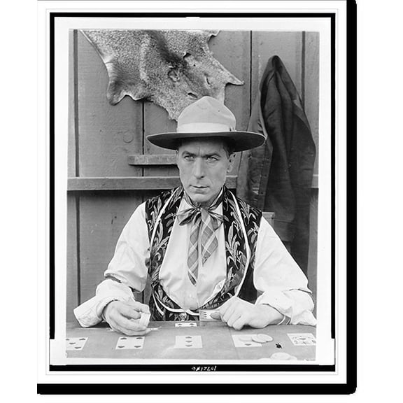 Historic Print, Wm. S. Hart in Devil's Double".Traingle-Kay Bee.", 16" x 20"