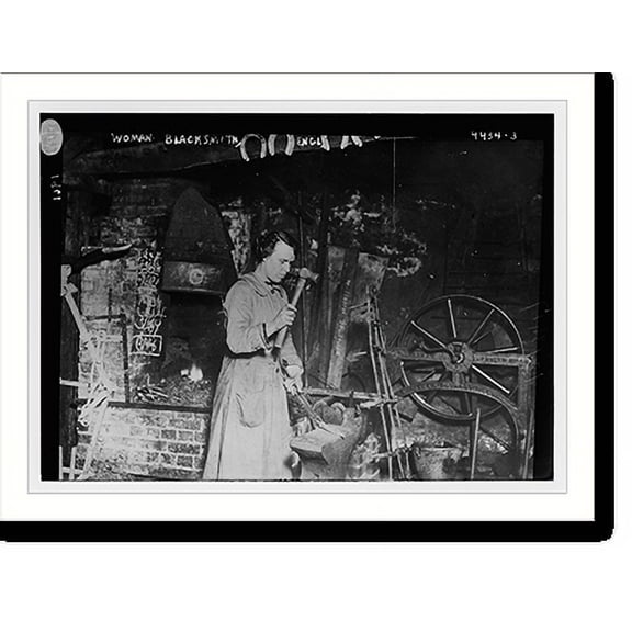 Historic Print, Woman blacksmith . Engl., 16" x 20"