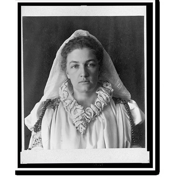 Historic Print, [Woman in medieval folk dress], 16" x 20"