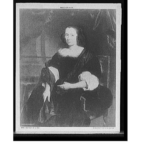 Historic Print, [Woman seated in chair, three-quarter-length portrait], 16" x 20"