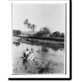 Historic Print, [Woman washing clothes in stream, West Indies], 16" x