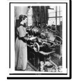Historic Print, [Woman working at internal thread milling machine