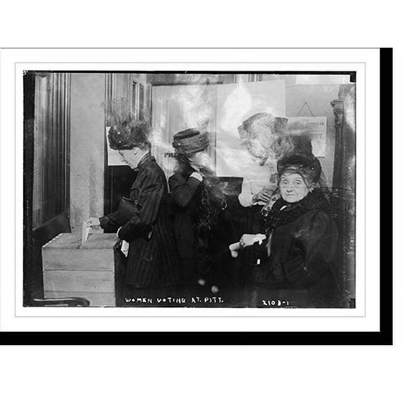 Historic Print, Women voting at Pitt., 18" x 24"