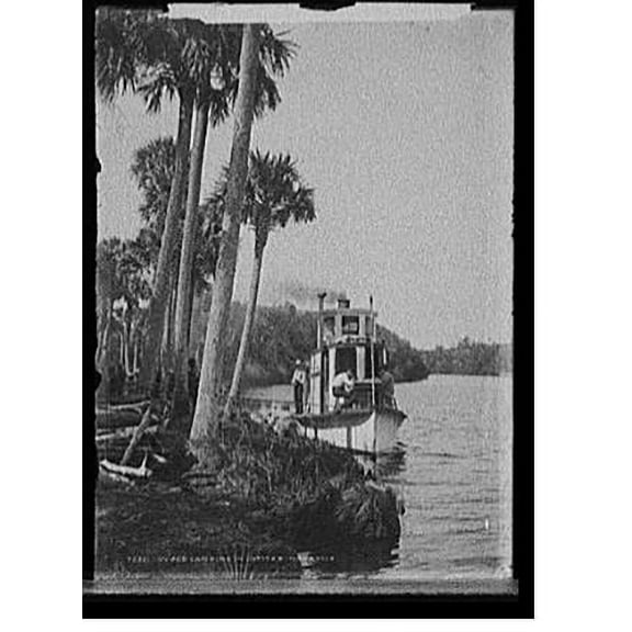 Historic Print, Wood landing in Jupiter Narrows, 16" x 20"