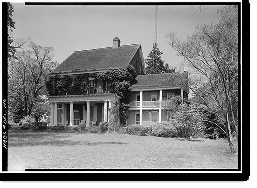 Historic Print, Woodburn, Kings Highway, Dover, Kent County, DE, 16" x