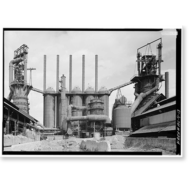 Historic Print, Woodward Coal & Iron Company Furnace, Opossum Creek