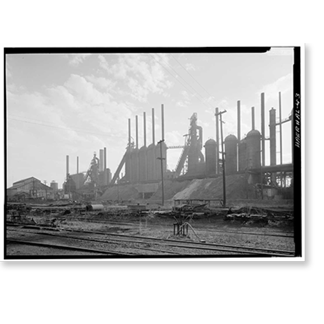 Historic Print, Woodward Coal & Iron Company Furnace, Opossum Creek