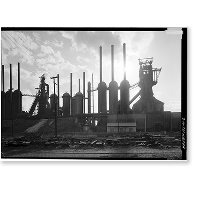 Historic Print, Woodward Coal & Iron Company Furnace, Opossum Creek