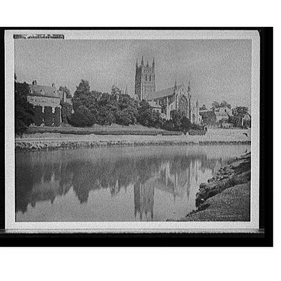 Historic Print, Worcester Cathedral, 18" x 24"