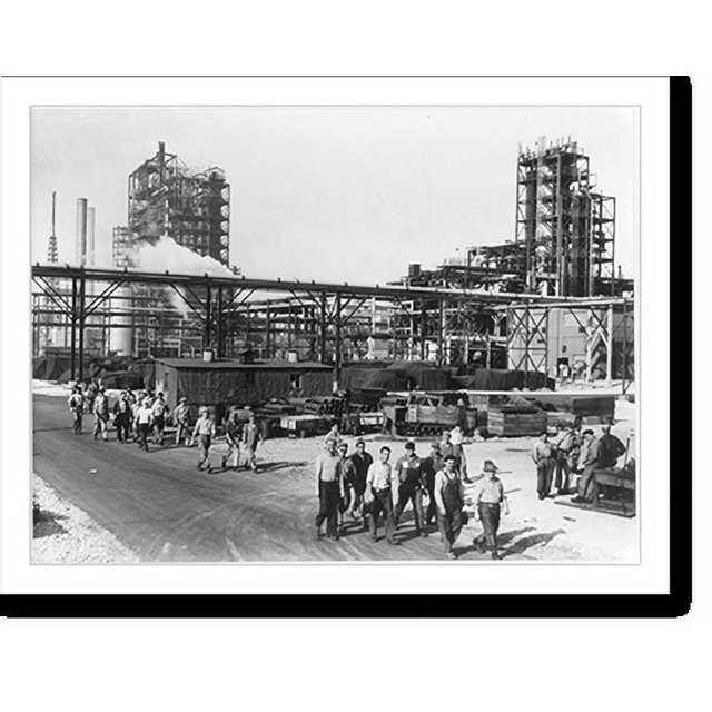Historic Print, Workmen [outside] at the Whiting, Indiana, refinery of