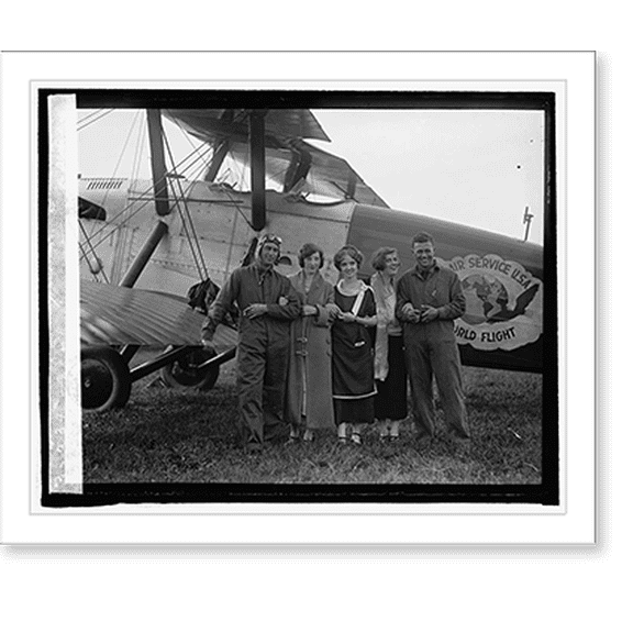 Historic Print, World Flyers with girl friends, [9/13/24], 18" x 24"