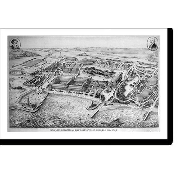 Historic Print, World's Columbian Exposition 1893. Chicago, Ill., U.S.A., 18" x 24"