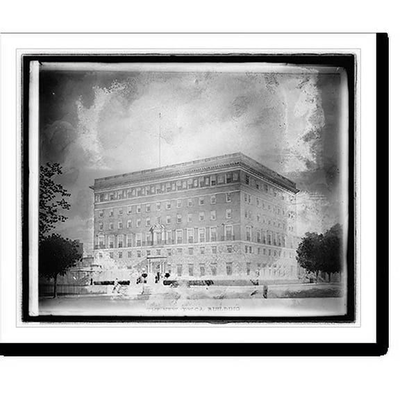 Historic Print, Y.M.C.A. Bldg., architect's drawing, 16" x 20"