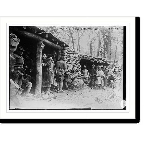 Historic Print, Y.M.C.A. at Fort Sheridan, Ills., 16" x 20"