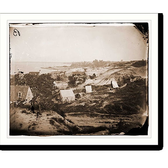 Historic Print, Yorktown Virginia. View from Cornwallis cave - 2, 18" x 24"