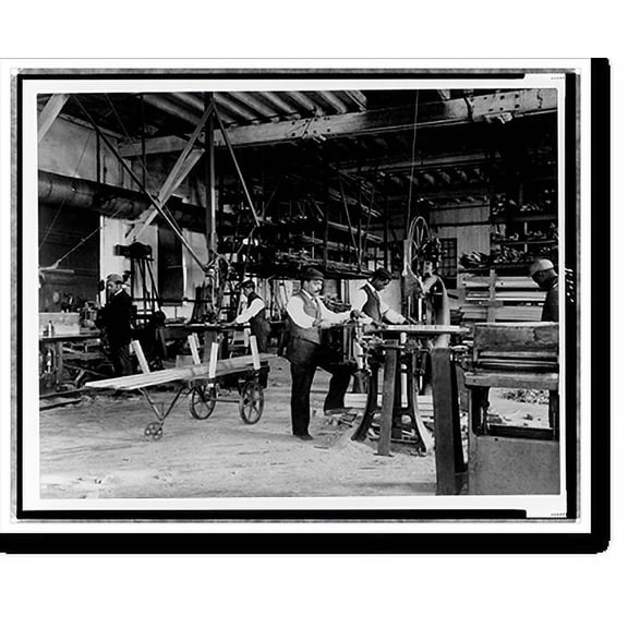 Historic Print, [Young men training in woodworking at Hampton Institute, Hampton, Virginia], 18" x 24"