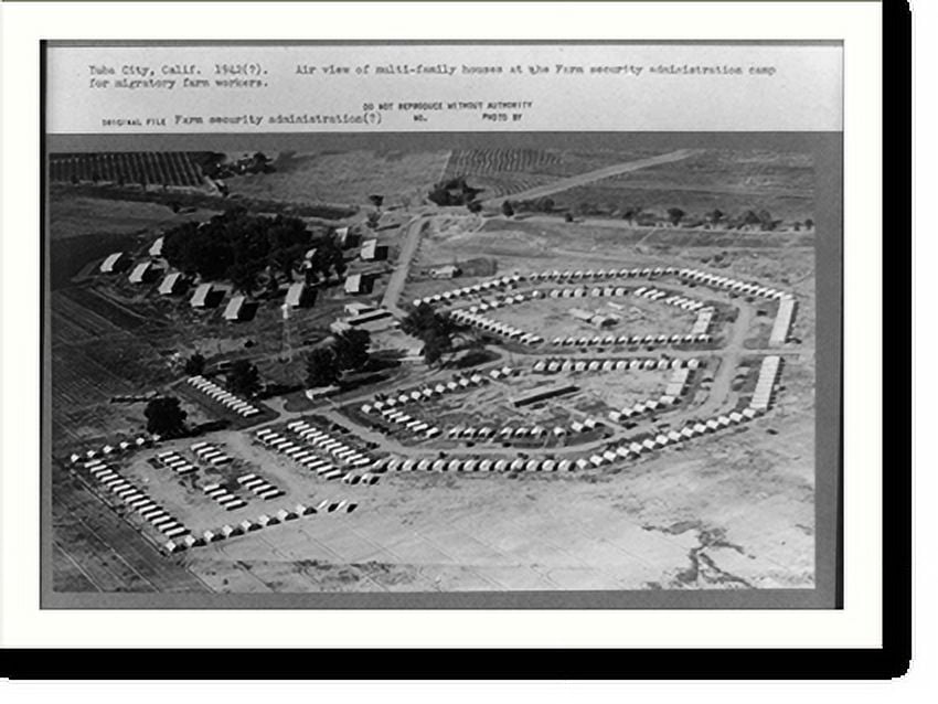 Historic Print, Yuba City, Calif. 1942(?) Air view of multifamily