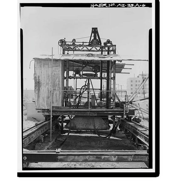 Historic Print, Yuma Main Street Water Treatment Plant, Blaisdell Slow Sand Filter Washing Machine, Jones Street at foot of Main Street, Yuma, Yuma County, AZ - 6, 18" x 24"