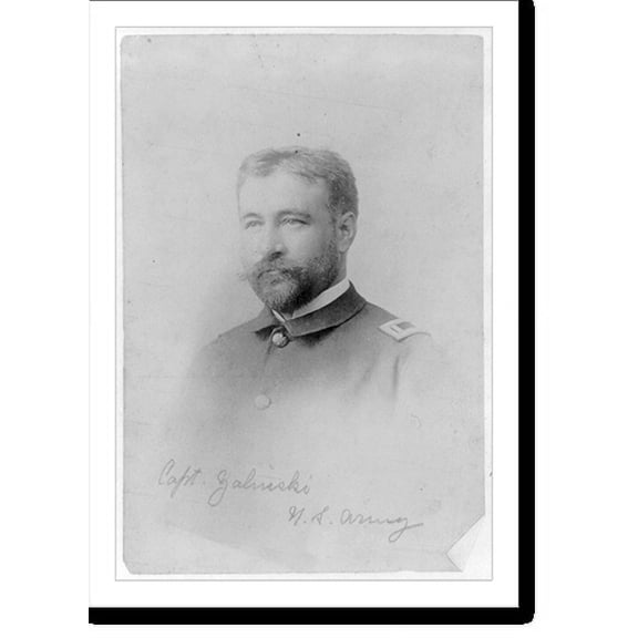 Historic Print, [Zalinski, Captain, U.S. Army, bust portrait, facing left], 18" x 24"