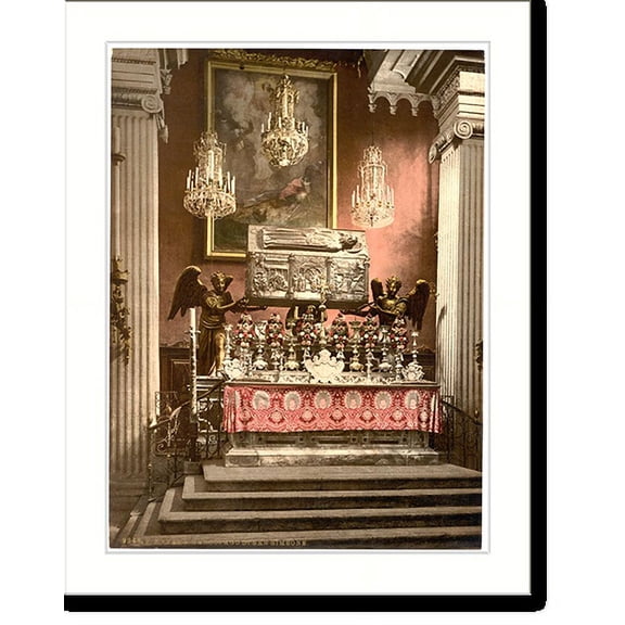 Historic Print, Zara sarcophagus of San Simeone Dalmatia Austro-Hungary, 18" x 24"
