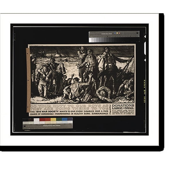 Historic Print, Do your duty to our boys as they are doing theirs to you. The 1914 War Society wants to give every disabled man a fair chance of honourable independence in healthy rural...18" x 24"