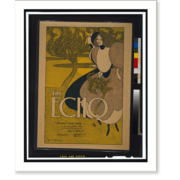 Historic Print, The echo Chicago's new paper - in which will appear a series of colored frontispieces by Will H. Bradley.Will H. Bradley. - 3, 16" x 20"