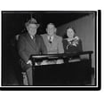 thumbnail image 1 of Historic Print, On way to opening of special session. Washington, D.C., Nov. 15. Apparently happy to get back to work these three senators, left to right: Senator Warren R. Austin of Ve...18" x 24", 1 of 3