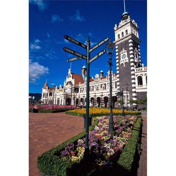 Historic Railway Station Building Dunedin New Zealand Poster Print