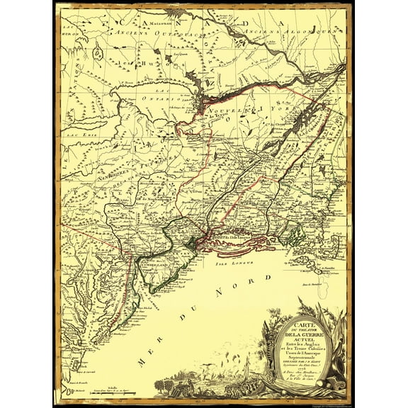 Historic Revolutionary War Map - Thirteen Colonies - Eliot 1778 - 23 x 31.01 - Vintage Wall Art