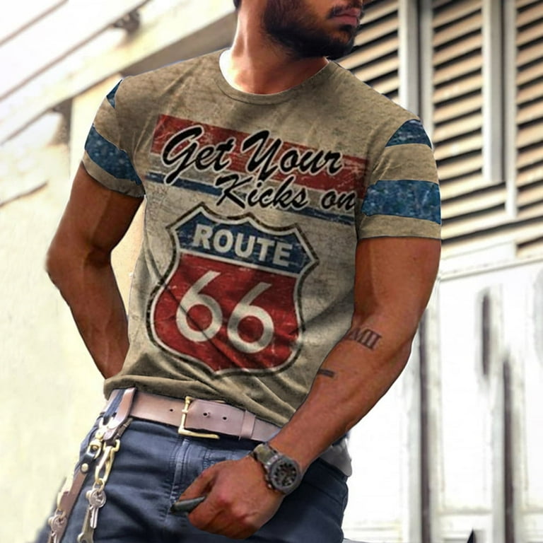 Historic Route 66 Shirt - Vintage Distressed Style T-Shirt Historic Route 66 Shirt - Vintage Distressed Style T-Shirt