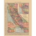 thumbnail image 1 of Historic State Map - California - Hammond 1910 - 23 x 29.78 - Vintage Wall Art, 1 of 5