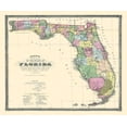 thumbnail image 1 of Historic State Map - Florida - Drew 1870 - Vintage Wall Art, 1 of 4