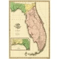 thumbnail image 1 of Historic State Map - Florida - Tanner 1823 - Vintage Wall Art, 1 of 4