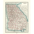 thumbnail image 1 of Historic State Map - Georgia - Rathbun 1893 - Vintage Wall Art, 1 of 4