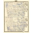 thumbnail image 1 of Historic State Map - Iowa Representative Senatorial Districts 1874  - Vintage Wall Art, 1 of 4