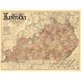 thumbnail image 1 of Historic State Map - Kentucky - Lloyd 1862 - Vintage Wall Art, 1 of 4