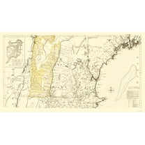 Historic State Map - Massachusetts Region - 1776 - 23 x 41.47 - Vintage Wall Art