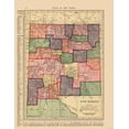 thumbnail image 1 of Historic State Map - New Mexico - Hammond 1910 - Vintage Wall Art, 1 of 4