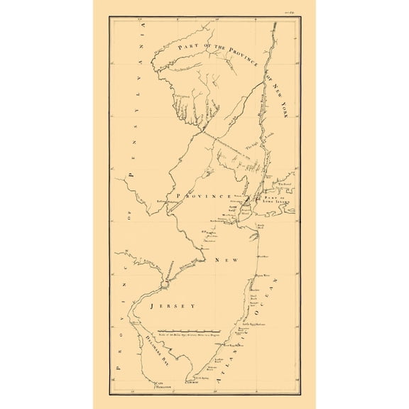 Historic State Map - New York - 1769 - 23 x 42.20 - Vintage Wall Art