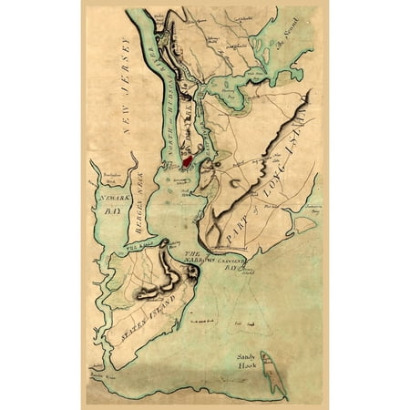 Historic State Map - New York - 1780 - Vintage Wall Art