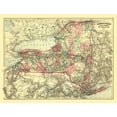 thumbnail image 1 of Historic State Map - New York - Asher 1871 - 30.25 x 23 - Vintage Wall Art, 1 of 5