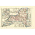 thumbnail image 1 of Historic State Map - New York - Rathbun 1893 - Vintage Wall Art, 1 of 4