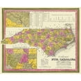 thumbnail image 1 of Historic State Map - North Carolina - Mitchell 1846 - Vintage Wall Art, 1 of 4