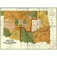 thumbnail image 1 of Historic State Map - Oklahoma Indian Territory - Rand McNally 1892 - 23 x 30.59 - Vintage Wall Art, 1 of 5