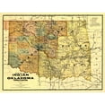 thumbnail image 1 of Historic State Map - Oklahoma Indian Territory - Rand McNally 1894 - 23 x 30.06 - Vintage Wall Art, 1 of 5