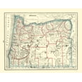 thumbnail image 1 of Historic State Map - Oregon - Rathbun 1893 - Vintage Wall Art, 1 of 4