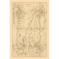 Historic State Map - Rhode Island - Hammett 1849 - 23 x 34.37 - Vintage Wall Art
