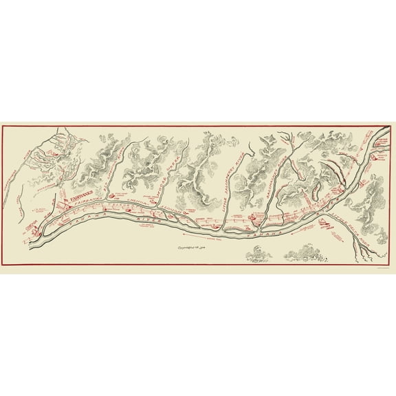Historic State Map - Tanana River Telegraph Line Alaska - 1906 - Vintage Wall Art