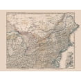 thumbnail image 1 of Historic State Map - United States North Eastern Canada - Stielers 1885 - Vintage Wall Art, 1 of 4